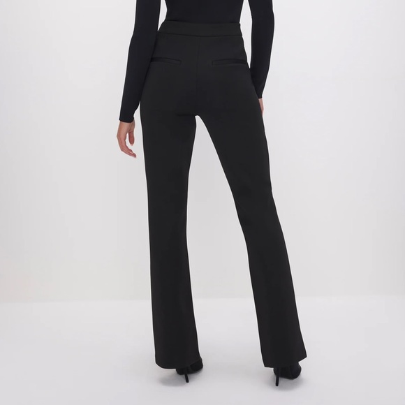 NWT Good American Scuba Boss Straight Trouser in Black size 26 Plus - Picture 2 of 12